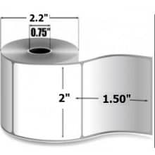 Zebra 2" x 1.5" 8000D Lab Direct Thermal Labels, 10015773 (12 Rolls)