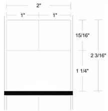 Zebra 2" x 2.1875"8000D Lab Direct Thermal Labels, 10015775 (12 Rolls)