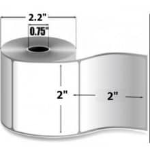 Zebra 2" x 2" 8000D Lab Direct Thermal Labels, 10015774 (12 Rolls)