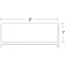Zebra 3" X 1" PolyPro 3000T Thermal Transfer Labels, 18924 (8 Rolls)