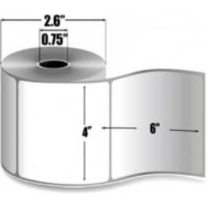 Zebra 4" x 6" PolyPro 4000T Thermal Transfer Labels, 10008424 (36 Rolls) - ZEB-10008424