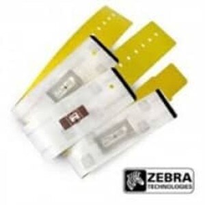 Zebra RFID Yellow 1.1875" x 11" UHF RFID Clip Wristband (4 Rolls) - ZEB-10018346K