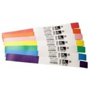 Zebra Z-Band Direct White 1" x 6" Wristbands (6 Rolls) - ZEB-10003853