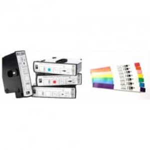 Zebra Z-Band Direct White 1" x 11" Wristband Kit (6 Pack) - ZEB-10006995K
