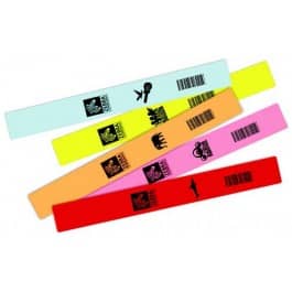 Zebra Z-Band Fun Blue 1" x 10" Wristbands (4 Rolls)