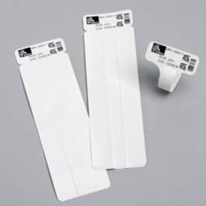 Zebra Z-Band UltraSoft White 0.75" x 11" Wristbands (6 Rolls) - ZEB-10018855