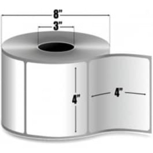Zebra 4" x 4" Z-Perform 1500T Thermal Transfer Labels, 10021230 (4 Rolls) - ZEB-10021230