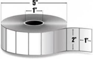 Zebra 2" x 1" Z-Perform 2000D Direct Thermal Labels, 10010028 (12 Rolls) - ZEB-10010028