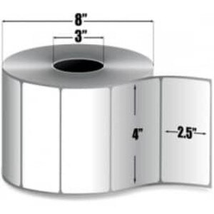 Zebra 4" x 2.5" Z-Perform 2000D Direct Thermal Labels, 10000294 (4 Rolls) - ZEB-10000294
