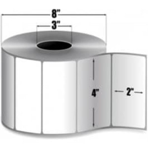 Zebra 4" x 2" Z-Perform 2000D Direct Thermal Labels, No Perforation, 10012164 (4 Rolls) - ZEB-10012164