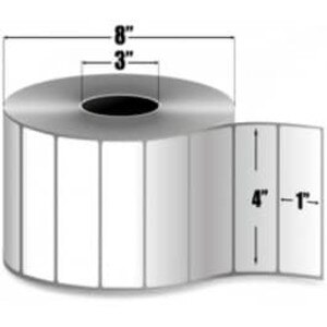 Zebra 4" x 1" Z-Perform 2000T Thermal Transfer Labels, 10010244 (4 Rolls) - ZEB-10010244