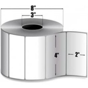 Zebra 4" x 2" Z-Perform 2000T Thermal Transfer Labels, 10000285 (4 Rolls) - ZEB-10000285