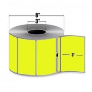 Zebra 4" x 3" Z-Perform 2000T Yellow Thermal Transfer Labels, 10006209-1 (4 Rolls) - ZEB-10006209-1