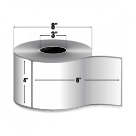 Zebra 4" x 8" Z-Perform 2000T Thermal Transfer Labels, 10014013 (4 Rolls)