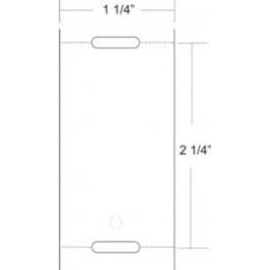 Zebra 1.25" x 2.25" Z-Select 4000D 7.5mil, Direct Thermal Tags, 10010053 (6 Rolls) - ZEB-10010053