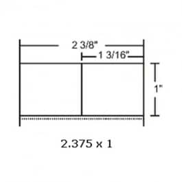 Zebra 2.375" x 1" Z-Select 4000D Removeable Direct Thermal Labels, 10010052 (6 Rolls)