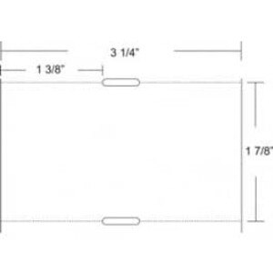 Zebra 3.25" x 1.875" Z-Select 4000D 7.5mil, Direct Thermal Tags, 10010055 (6 Rolls) - ZEB-10010055