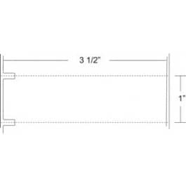 Zebra 3.5" x 1" Z-Select 4000D Direct Thermal Labels, Left Side Notch, HC10000684 (6 Rolls)