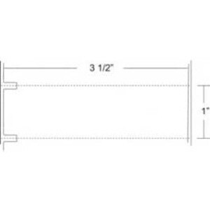 Zebra 3.5" x 1" Z-Select 4000D Direct Thermal Labels, Left Side Notch, HC10000684 (6 Rolls) - ZEB-HC10000684
