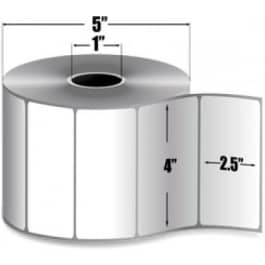 Zebra 4" x 2.5" Z-Select 4000D Direct Thermal Labels, 10010048 (6 Rolls)