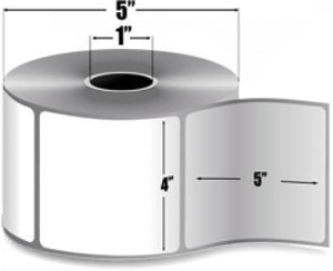 Zebra 4" x 5" Z-Select 4000D Direct Thermal Labels, 10015346 (12 Rolls) - ZEB-10015346