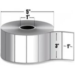 Zebra 3" x 1" Z-Select 4000T Thermal Transfer Labels, 10009528 (6 Rolls) - ZEB-10009528
