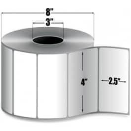 Zebra 4" x 2.5" Z-Select 4000T Thermal Transfer Labels, 72290 (4 Rolls)
