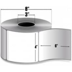 Zebra 4" x 6" Z-Select 4000T Removable Thermal Transfer Labels, 10005486 (4 Rolls) - ZEB-10005486
