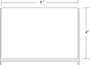 Zebra 6" x 4" Z-Select 4000T Thermal Transfer Labels, 73909 (2 Rolls)