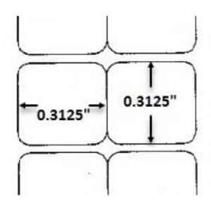 Zebra 0.3125" x 0.3125" Z-Ultimate 2000T 2-Across Thermal Transfer Labels, 10011967 (4 Rolls) - ZEB-10011967