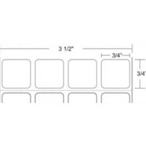 Zebra 0.75" x 0.75" Z-Ultimate 2000T 4-Across Thermal Transfer Labels, 10011973 (4 Rolls) - ZEB-10011973