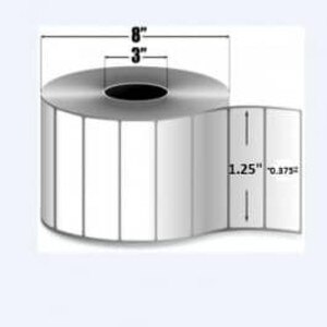 Zebra 1.25" 0.375" Z-Ultimate 2000T Thermal Transfer Labels, 10011978 (4 Rolls) - ZEB-10011978