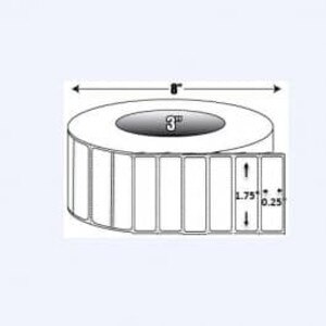 Zebra 1.75" x 0.25" Z-Ultimate 2000T Thermal Transfer Labels, 10011982 (4 Rolls) - ZEB-10011982