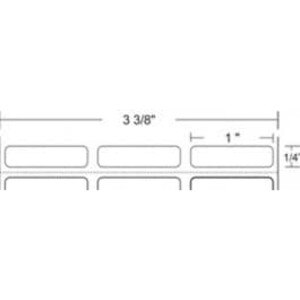 Zebra 1" x 0.25" Z-Ultimate 2000T 3-Across Thermal Transfer Labels, 10011974 (4 Rolls) - ZEB-10011974