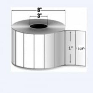 Zebra 1" x 0.25" Z-Ultimate 2000T Thermal Transfer Labels, 10011975 (4 Rolls) - ZEB-10011975