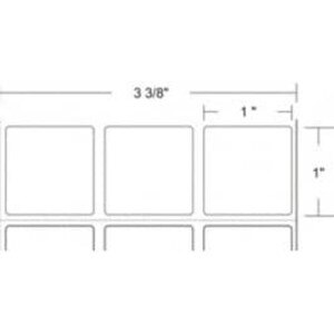 Zebra 1" x 1" Z-Ultimate 2000T 3-Across Thermal Transfer Labels, 10011977 (4 Rolls) - ZEB-10011977