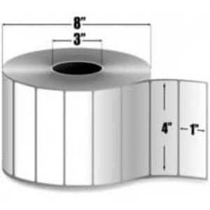 Zebra 4" x 1" Z-Ultimate 2000T Thermal Transfer Labels, 4 Rolls) 10017522 - ZEB-10017522