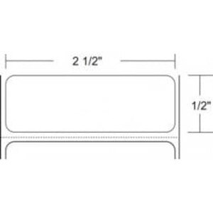 Zebra 2.5" x 0.5" Z-Ultimate 3000T Thermal Transfer Labels, 10011700 (4 Rolls) - ZEB-10011700