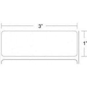 Zebra 3" x 1" Z-Ultimate 3000T Thermal Transfer Labels, 10011702 (4 Rolls) - ZEB-10011702