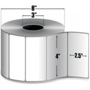 Zebra 4" x 2.5" Z-Ultimate 3000T Thermal Transfer Labels, 65816 (4 Rolls) - ZEB-65816