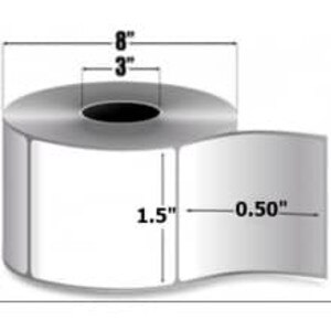 Zebra 1.5" x 0.50" Z-Ultimate 4000T Thermal Transfer Labels, 10011706 (4 Rolls) - ZEB-10011706