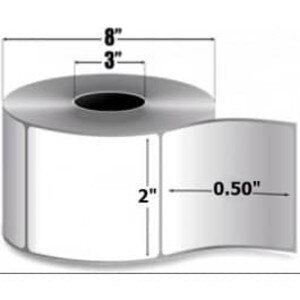 Zebra 2" x 0.50" Z-Ultimate 4000T Thermal Transfer Labels, 10011707 (4 Rolls) - ZEB-10011707