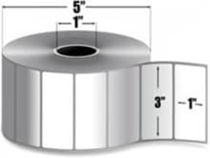 Zebra 3" x 1" Z-Ultimate 4000T High-Tack Thermal Transfer Labels, 10002630 (6 Rolls) - ZEB-10002630
