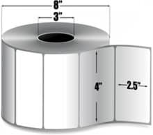 Zebra 4" x 2.5" Z-Ultimate 4000T Thermal Transfer Labels, 10002627 (4 Rolls)